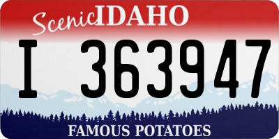 ID license plate I363947