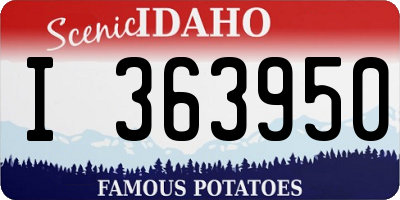 ID license plate I363950
