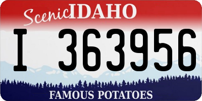 ID license plate I363956