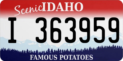 ID license plate I363959