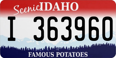 ID license plate I363960