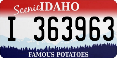 ID license plate I363963