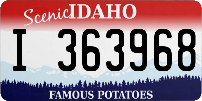 ID license plate I363968
