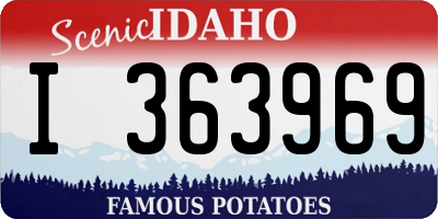 ID license plate I363969