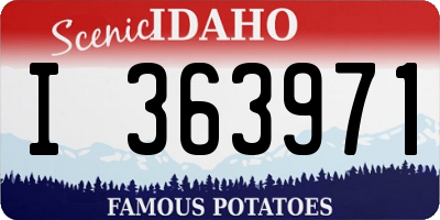 ID license plate I363971