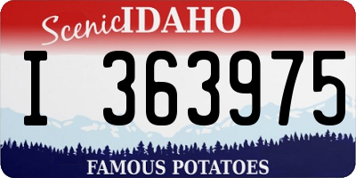 ID license plate I363975