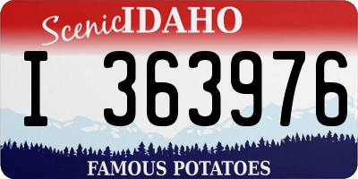 ID license plate I363976