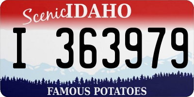 ID license plate I363979