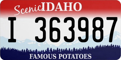 ID license plate I363987