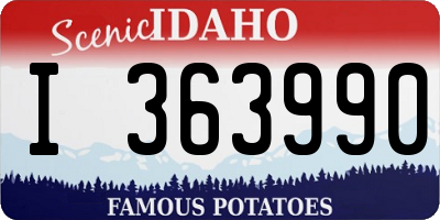 ID license plate I363990