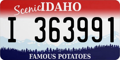 ID license plate I363991