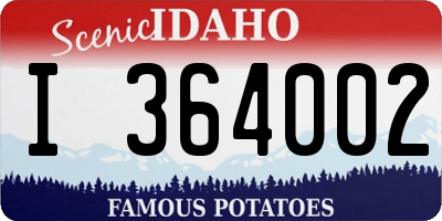 ID license plate I364002