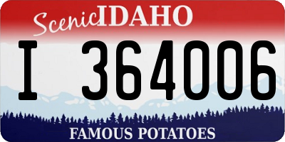 ID license plate I364006
