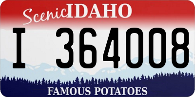 ID license plate I364008