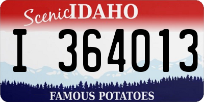 ID license plate I364013