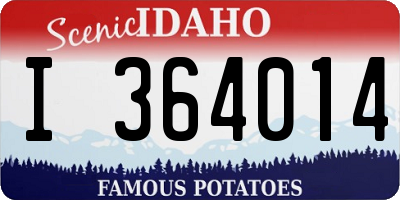ID license plate I364014