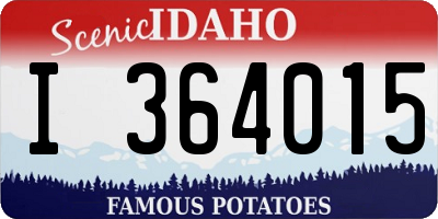 ID license plate I364015