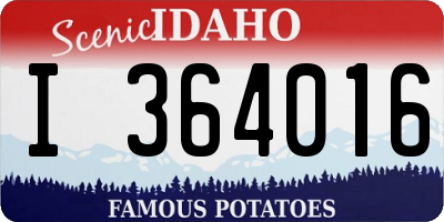 ID license plate I364016