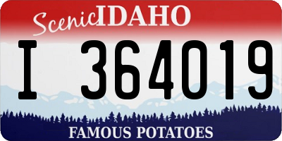 ID license plate I364019