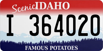 ID license plate I364020