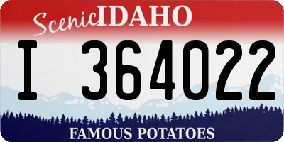 ID license plate I364022