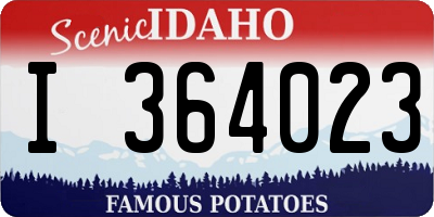 ID license plate I364023