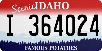 ID license plate I364024