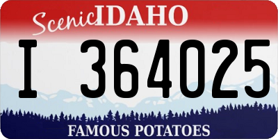 ID license plate I364025