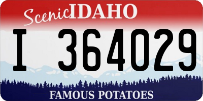 ID license plate I364029
