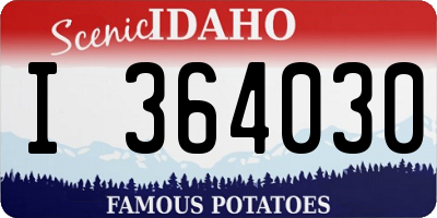 ID license plate I364030
