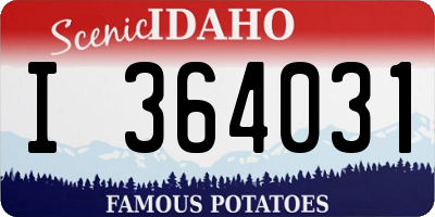 ID license plate I364031