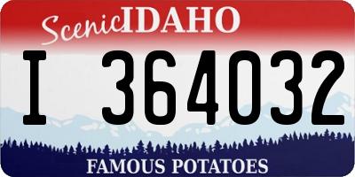 ID license plate I364032