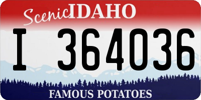 ID license plate I364036