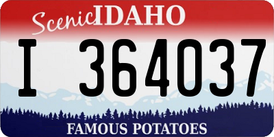 ID license plate I364037