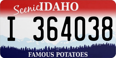 ID license plate I364038