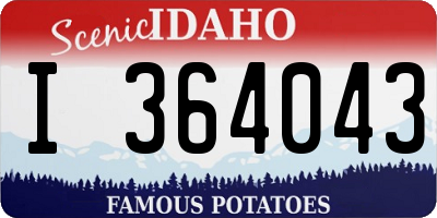 ID license plate I364043