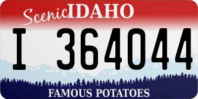 ID license plate I364044