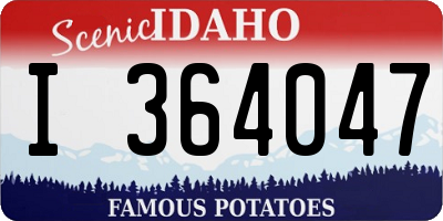 ID license plate I364047