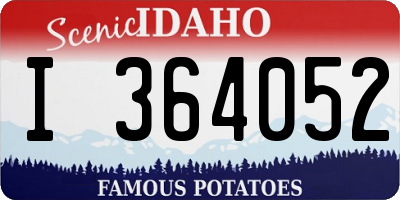 ID license plate I364052
