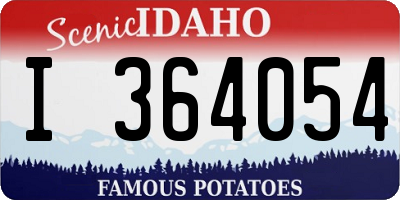 ID license plate I364054