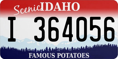 ID license plate I364056