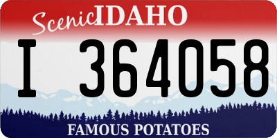 ID license plate I364058