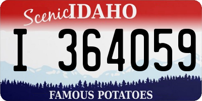 ID license plate I364059