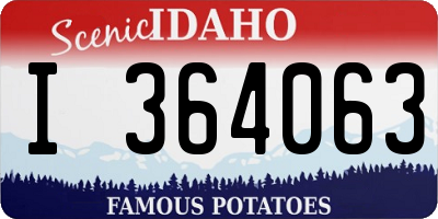 ID license plate I364063
