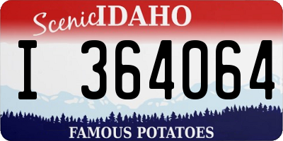 ID license plate I364064