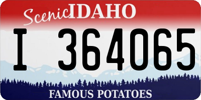 ID license plate I364065