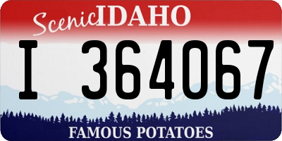 ID license plate I364067
