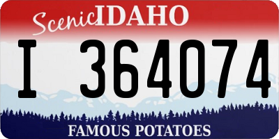 ID license plate I364074