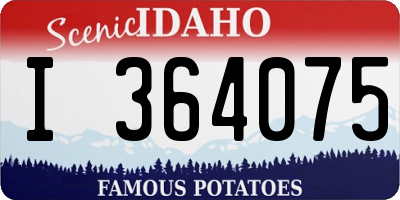 ID license plate I364075
