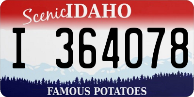 ID license plate I364078